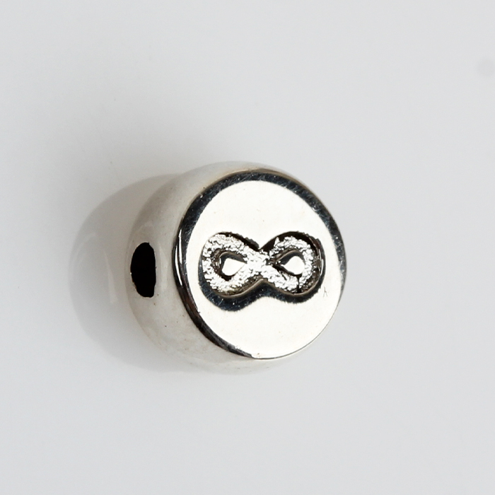 925 Sterling Silver Infinity Symbol Spacer Beads