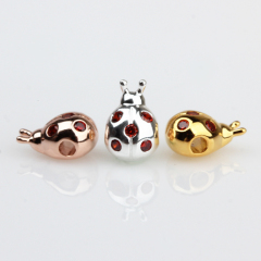 925 Sterling Silver Bilingual Ladybug Charm Bead