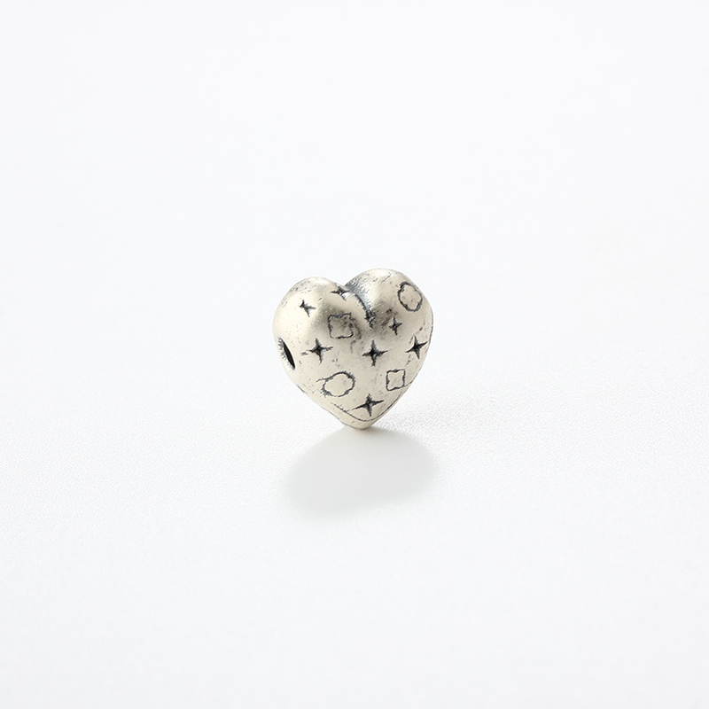 999 Sterling Silver DIY Heart Spacer Bead