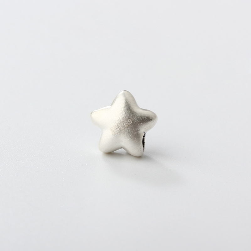 999 Sterling Silver DIY Star Bow Spacer Bead