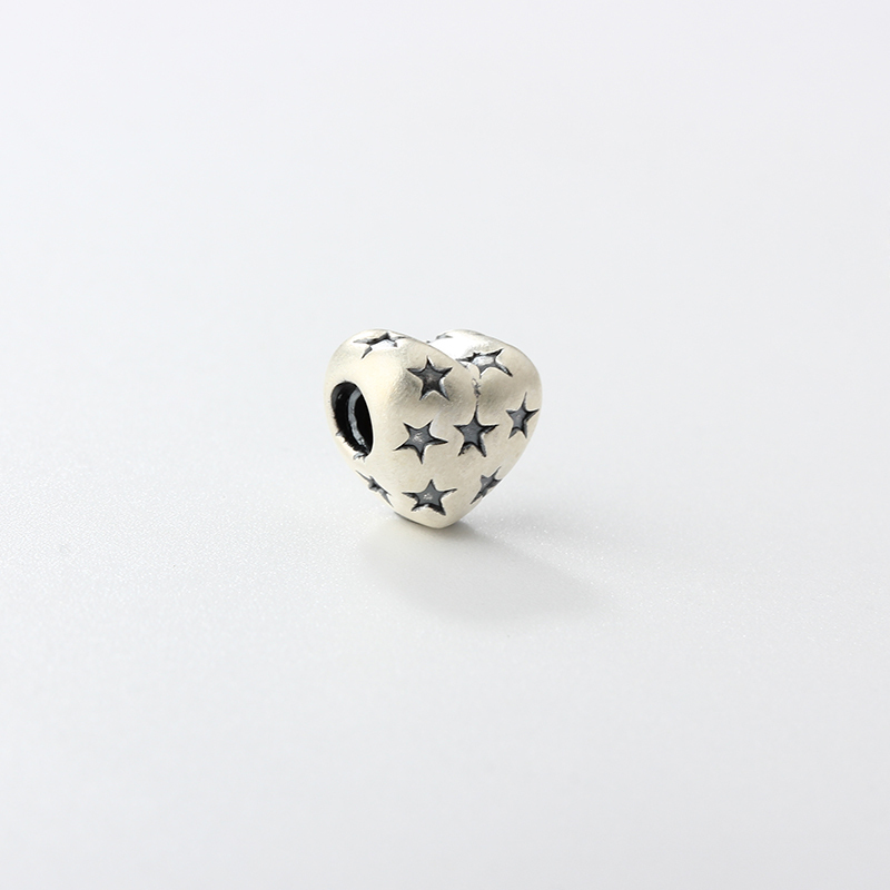 999 Sterling Silver DIY Heart Spacer Bead