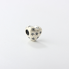 999 Sterling Silver DIY Heart Spacer Bead