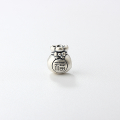 999 Sterling Silver DIY Lucky Money Bag Bead