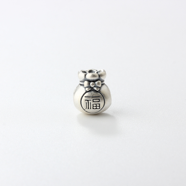 999 Sterling Silver DIY Lucky Money Bag Bead
