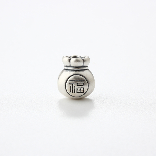 999 Sterling Silver DIY Lucky Money Bag Bead