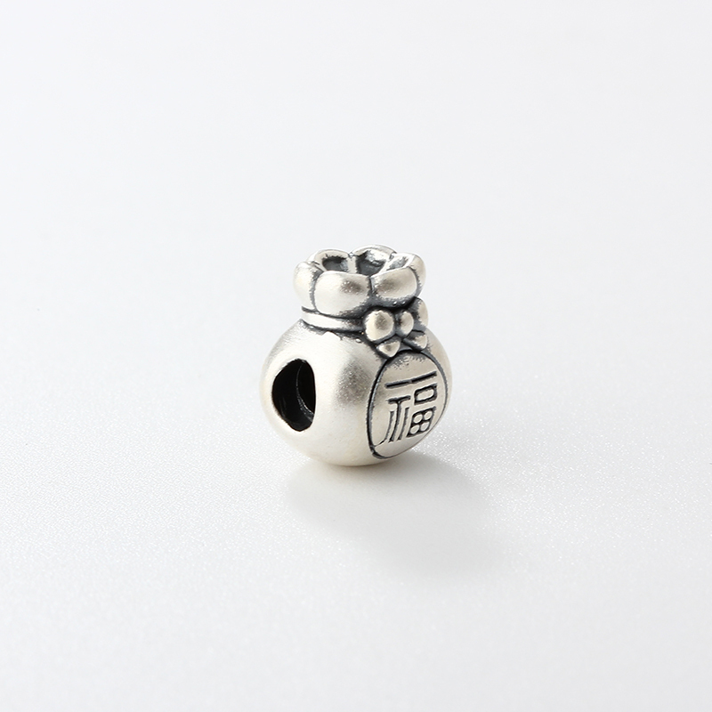 999 Sterling Silver DIY Lucky Money Bag Bead