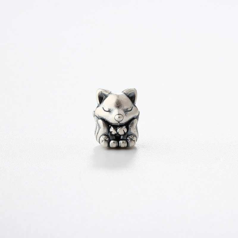 999 Sterling Silver DIY Spacer Fox Bead