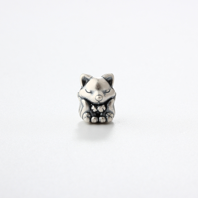 999 Sterling Silver DIY Spacer Fox Bead