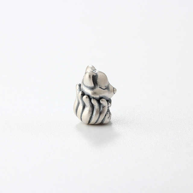 999 Sterling Silver DIY Spacer Fox Bead