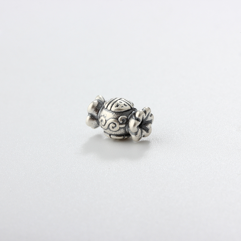 999 Sterling Silver DIY Spacer Lucky Candy Bead