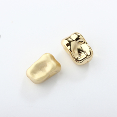 999 Sterling Silver Irregular Big Hollow Spacer Bead