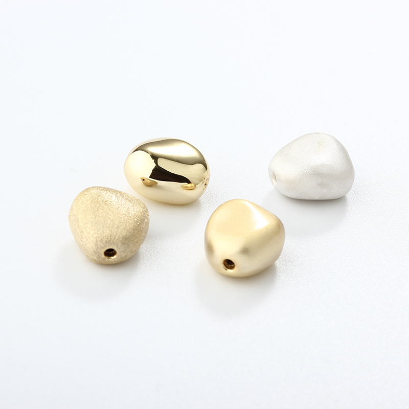 999 Sterling Silver Irregular Big Hollow Spacer Bead