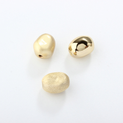 999 Sterling Silver Irregular Big Hollow Spacer Bead
