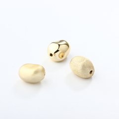 999 Sterling Silver Irregular Big Hollow Spacer Bead