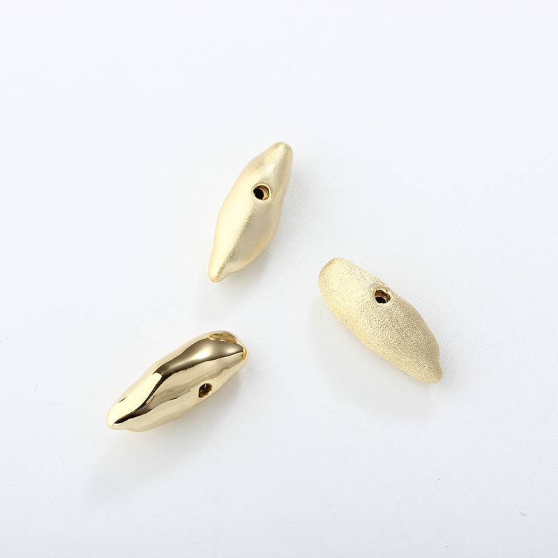 999 Sterling Silver Irregular Big Hollow Spacer Bead