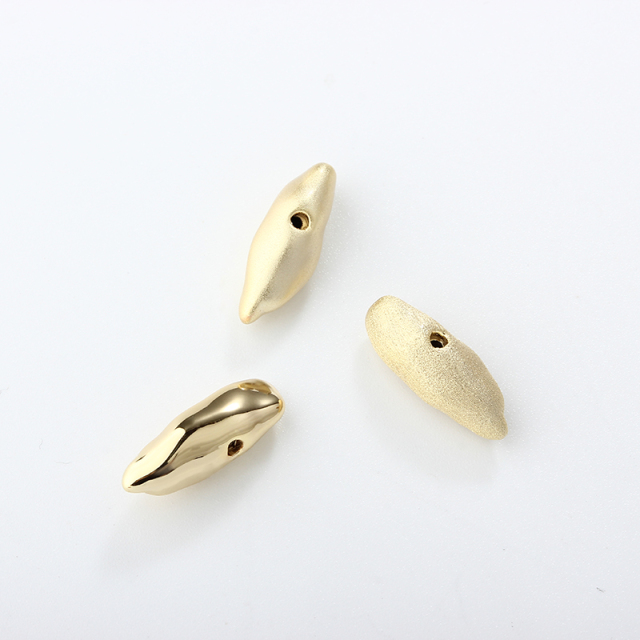 999 Sterling Silver Irregular Big Hollow Spacer Bead