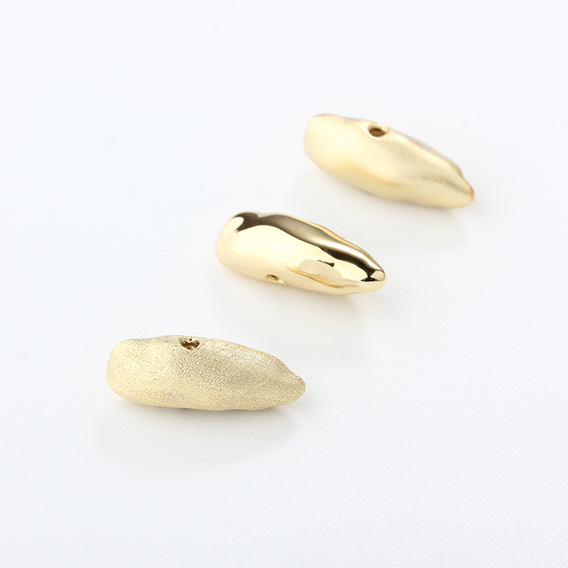 999 Sterling Silver Irregular Big Hollow Spacer Bead