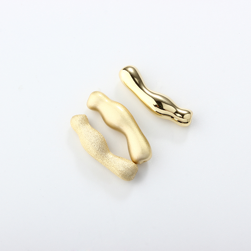 999 Sterling Silver Irregular Big Hollow Spacer Bead
