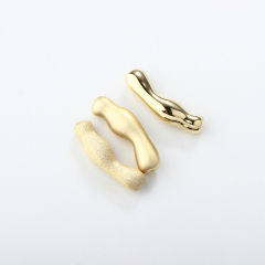 999 Sterling Silver Irregular Big Hollow Spacer Bead