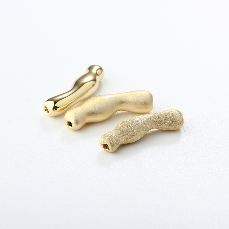 999 Sterling Silver Irregular Big Hollow Spacer Bead