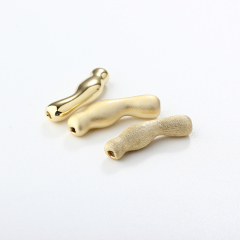 999 Sterling Silver Irregular Big Hollow Spacer Bead