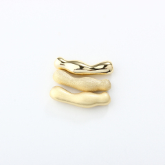 999 Sterling Silver Irregular Big Hollow Spacer Bead