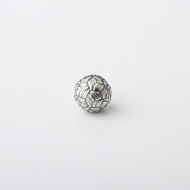 999 Sterling Silver Weave 3D Round Spacer Bead