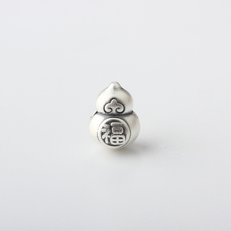 999 Sterling Silver 3D Cloud-Pattern Gourd Spacer Bead?