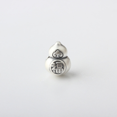 999 Sterling Silver 3D Cloud-Pattern Gourd Spacer Bead?