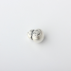 999 Sterling Silver 3D Cloud-Pattern Gourd Spacer Bead?