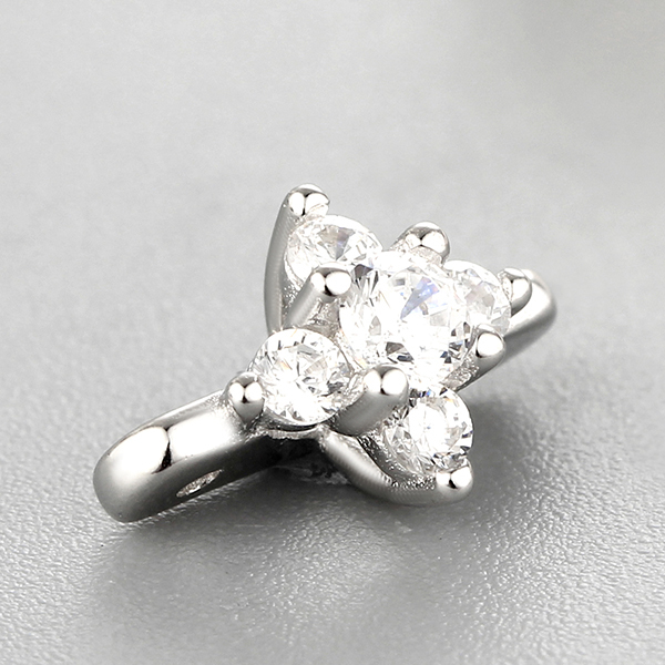 925 Sterling Silver Cubic Zirconia Cross Charms