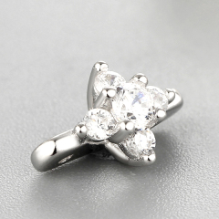 925 Sterling Silver Cubic Zirconia Cross Charms