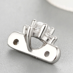 925 Sterling Silver Cubic Zirconia Cross Charms