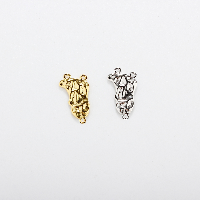 925 Sterling Silver Folded Effect Connector