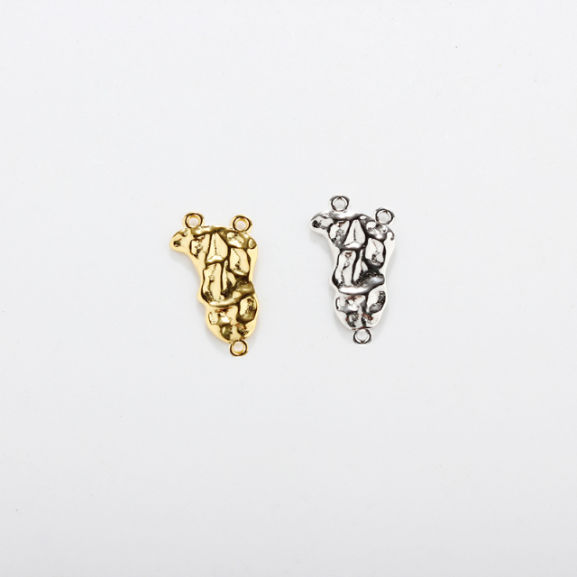 925 Sterling Silver Folded Effect Connector