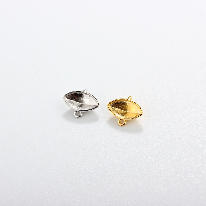 925 Sterling Silver 8*4mm Marquise Shape Colorful Crystal Connector