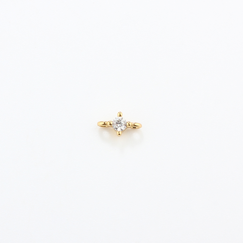 925 Sterling Silver 2mm CZ Connector