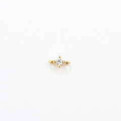 925 Sterling Silver 2mm CZ Connector