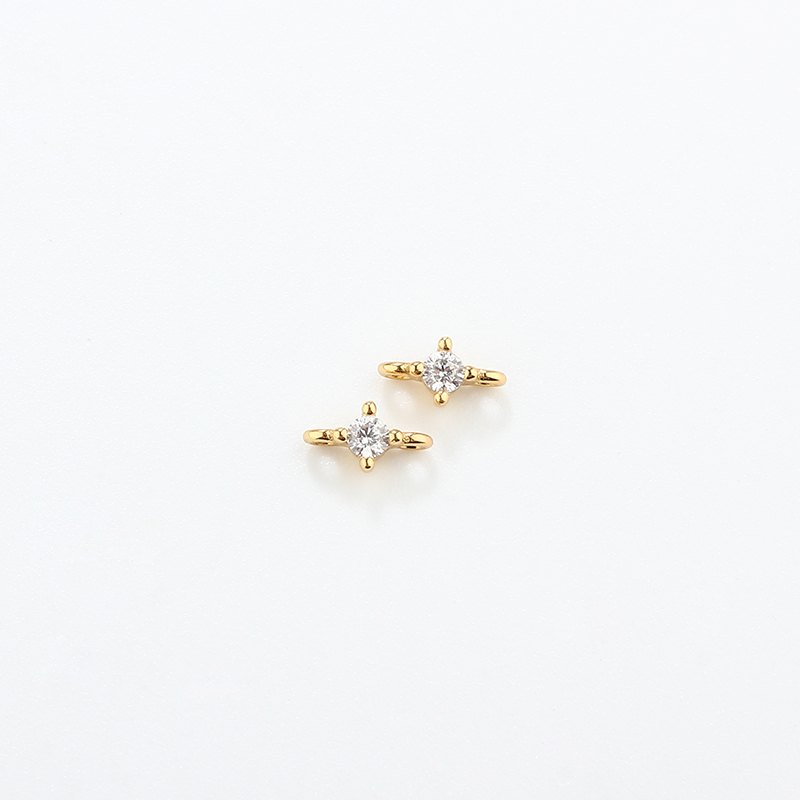 925 Sterling Silver 2mm CZ Connector