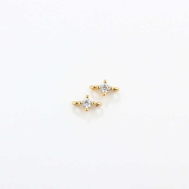 925 Sterling Silver 2mm CZ Connector