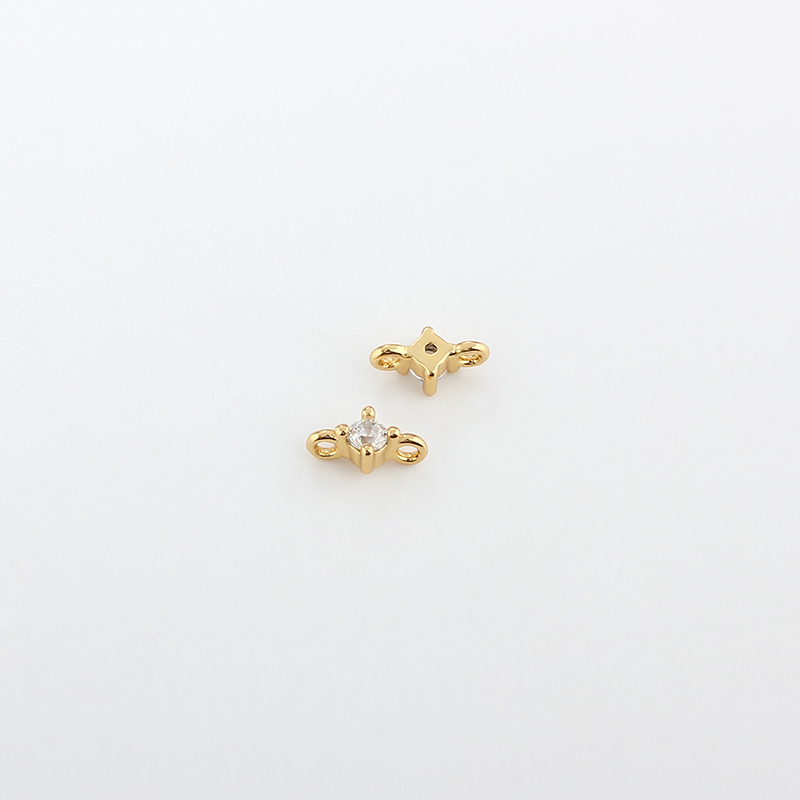 925 Sterling Silver 2mm CZ Connector