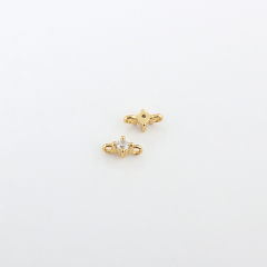 925 Sterling Silver 2mm CZ Connector