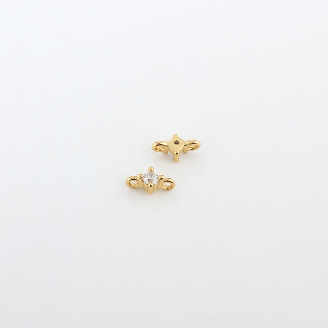 925 Sterling Silver 2mm CZ Connector
