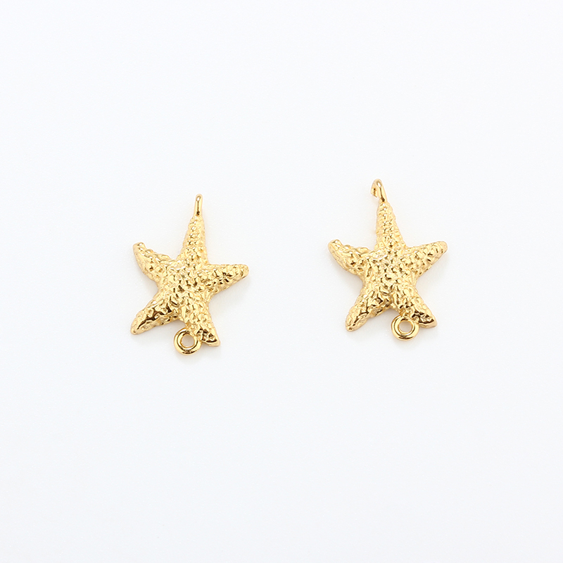 925 Sterling Silver Ocean Starfish 12mm Connector
