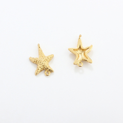 925 Sterling Silver Ocean Starfish 12mm Connector