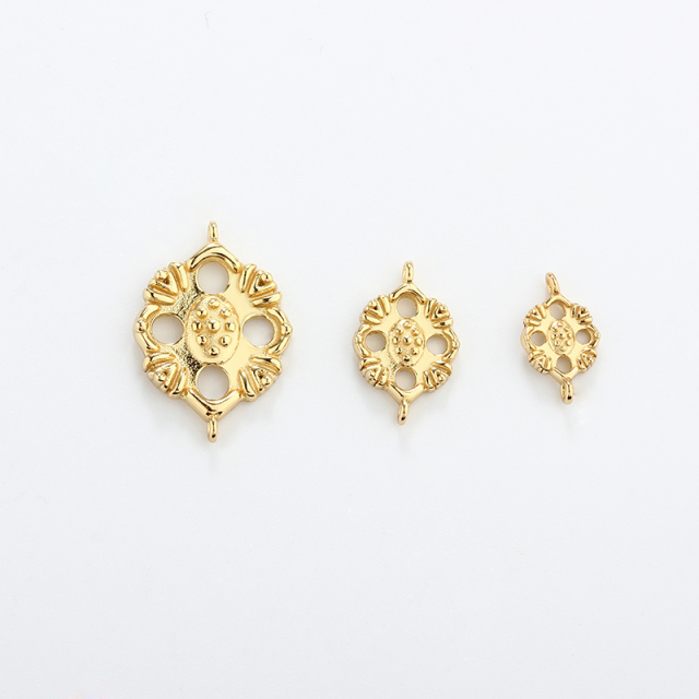925 Sterling Silver Graduated Clover Connectors