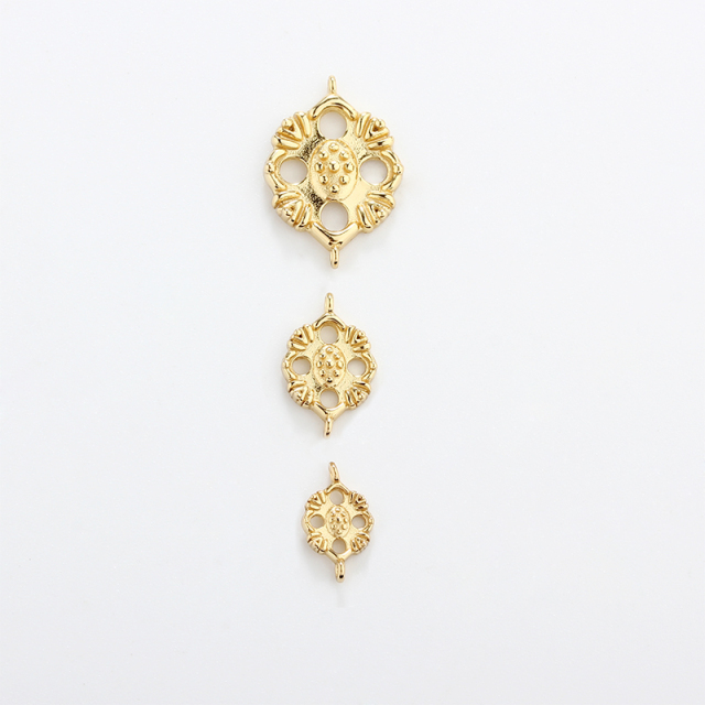 925 Sterling Silver Graduated Clover Connectors