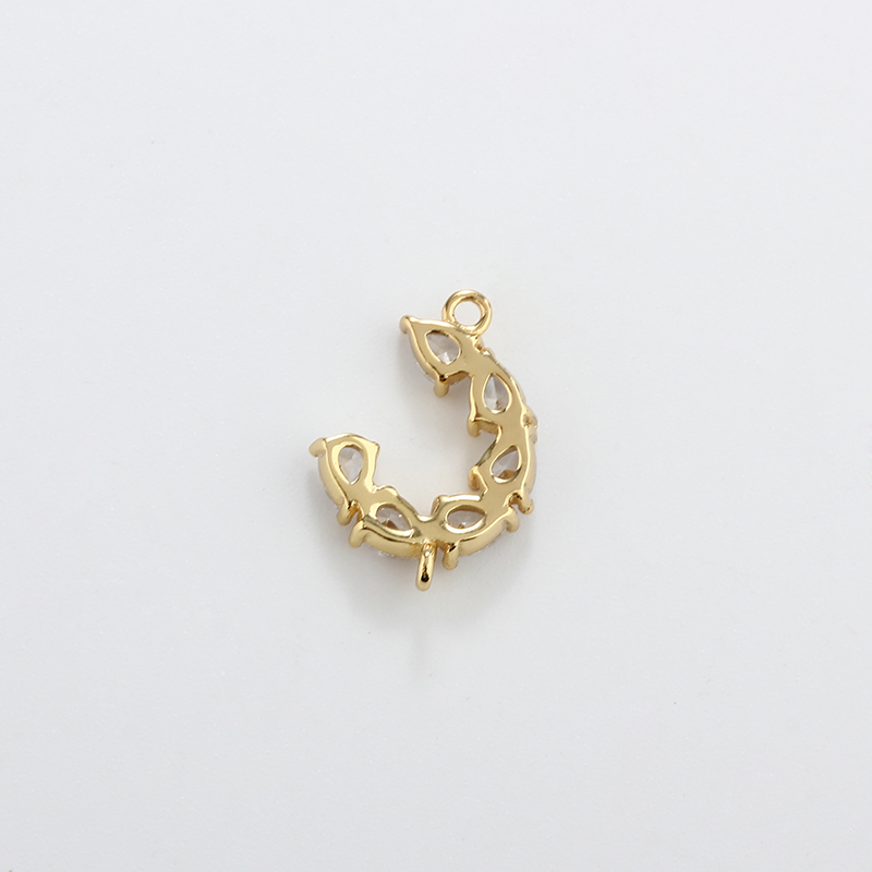 925 Sterling Silver 4*3 Pear CZ Connector