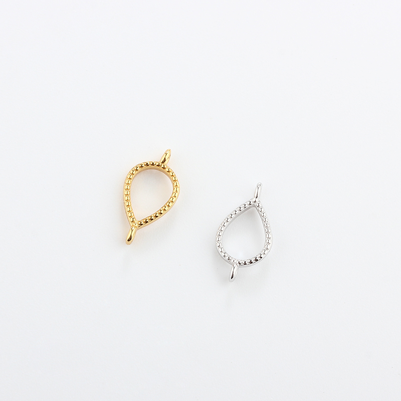 925 Sterling Silver 6*8 Pear Connector