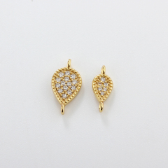 925 Sterling Silver 6*8 Pear CZ Connector